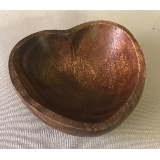 Bol coeur en bois dia 10cm x H 3.5 par 6