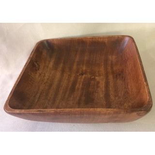 Wooden square bowl 25x25x7cm by 1