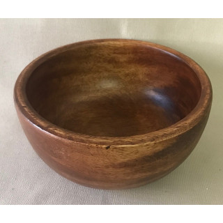 Round wooden bowl dia 16cm x H 8cm by 2