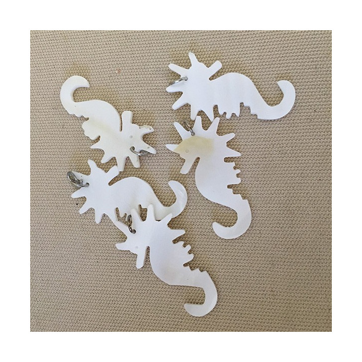 Nacre Hippocampus pendant lot of 12