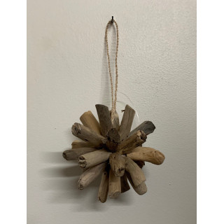 boule à suspendre bois flotté diam. 10 cm par 6
