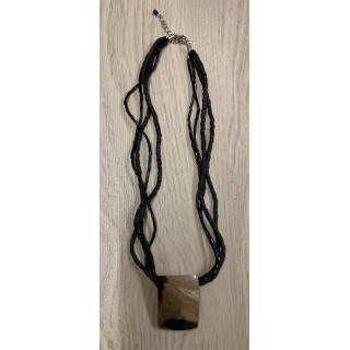 Collier pendentif  ptéria rectangle par 6