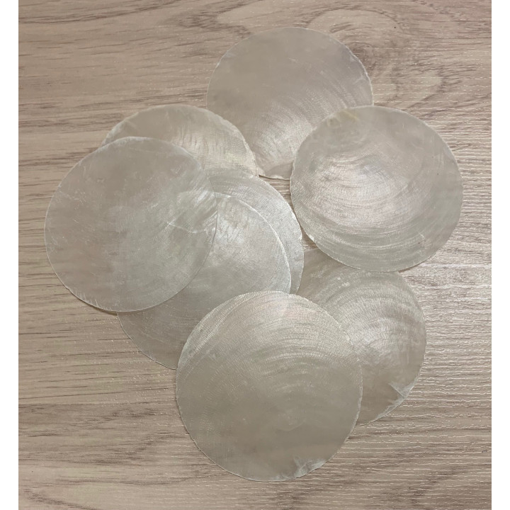 Rondelle Capiz 6cm lot de 100