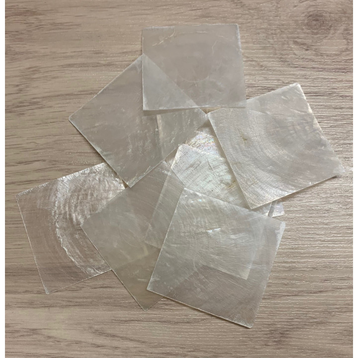 Carré Capiz 5cm lot de 50