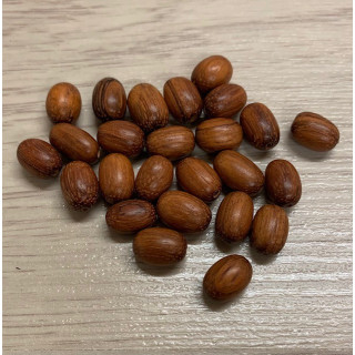 Pearl Oval Wood Pocket 10mm lot of 3