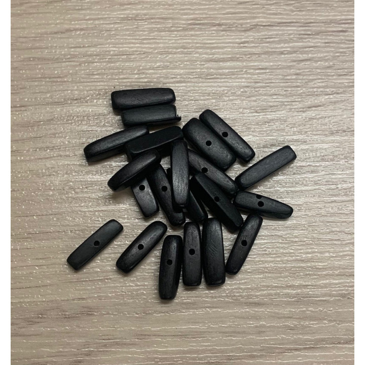 Pochette perle batonnet bois 15mm perforées sachet de 50 par 3