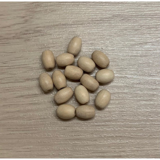 Pearl Oval Perforated Wood Pocket 10mm lot of 3