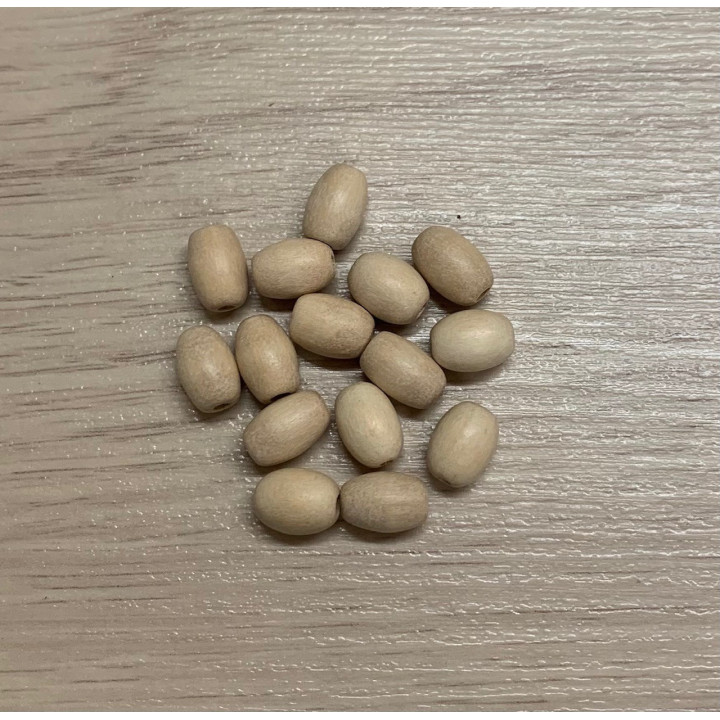 Pearl Oval Perforated Wood Pocket 10mm lot of 3