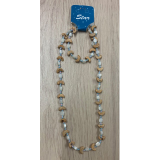 Parure collier bracelet pastel croissant coco par 12