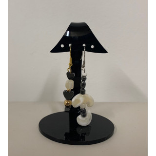 Boucles d'oreilles hematite modeles assortis par 12