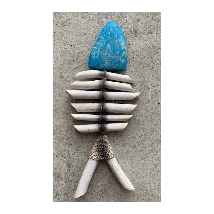 Bois Flotté Arête de Poisson 20cm/socle lot de 6