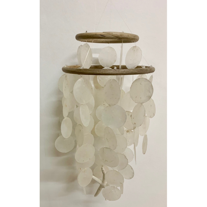 Mobile pastilles nacre et étoile de mer 30cm par 3