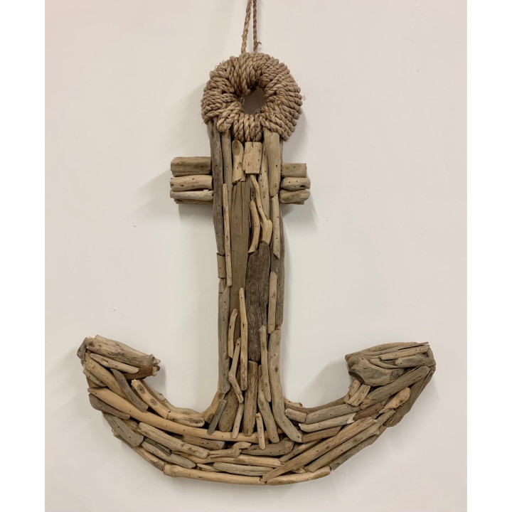 Ancre en bois flotté naturel 60cm par 1