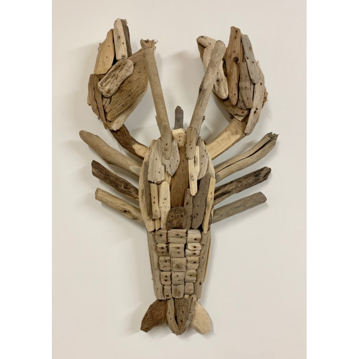 Homard en bois flotté 46 cm par 1