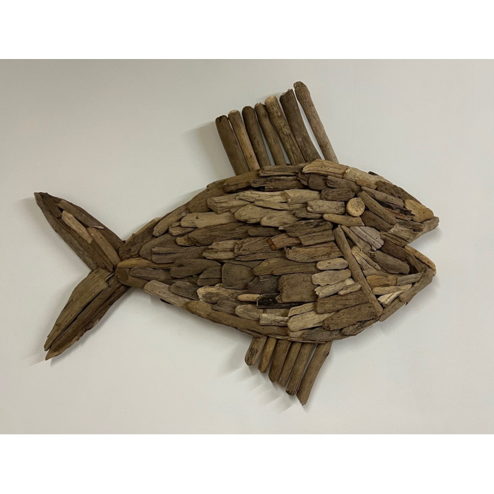 Poisson bois flotté taille L 80cm par 1