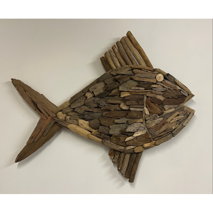 Poisson bois flotté taille XL 96cm par 1