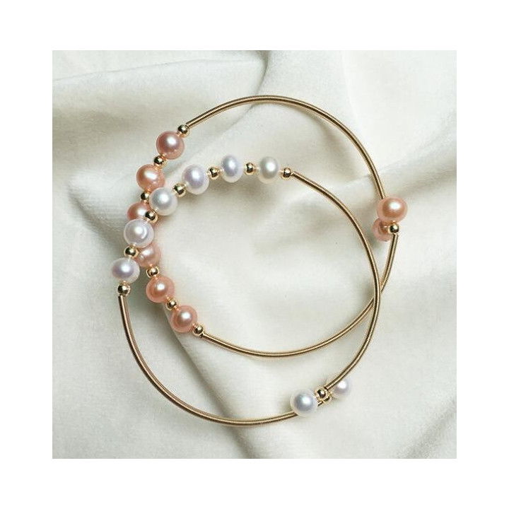 Bracelet jonc perles modèles assortis par 3