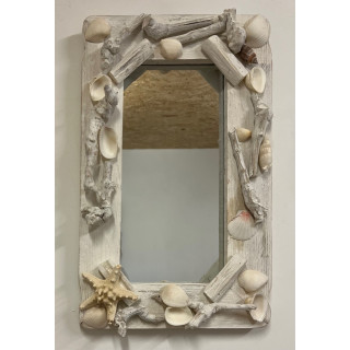 Mirror Rectangle Floated Wood 55x45cm lot of 1