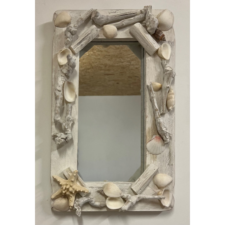 Mirror Rectangle Floated Wood 55x45cm lot of 1