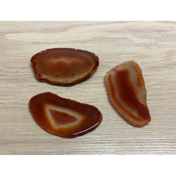Agates tranches fines 4/5cm couleurs assorties par 20