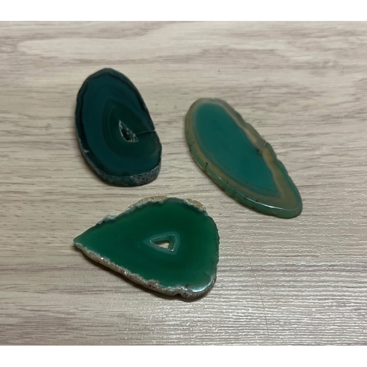 Agates tranches fines 4/5cm couleurs assorties par 20
