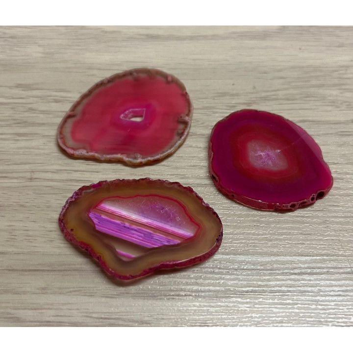 Agates tranches fines 4/5cm couleurs assorties par 20