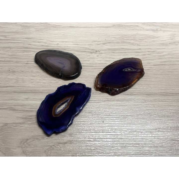 Agates tranches fines 4/5cm couleurs assorties par 20