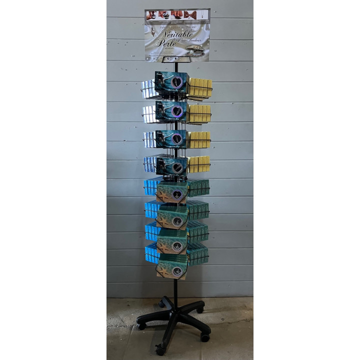 Présentoir 240 colliers perles dans l'huitre modèles assortis