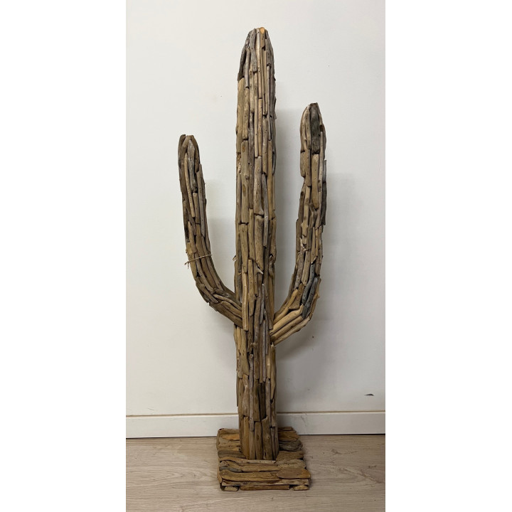 Cactus bois flotté XL à poser 100cm par 1
