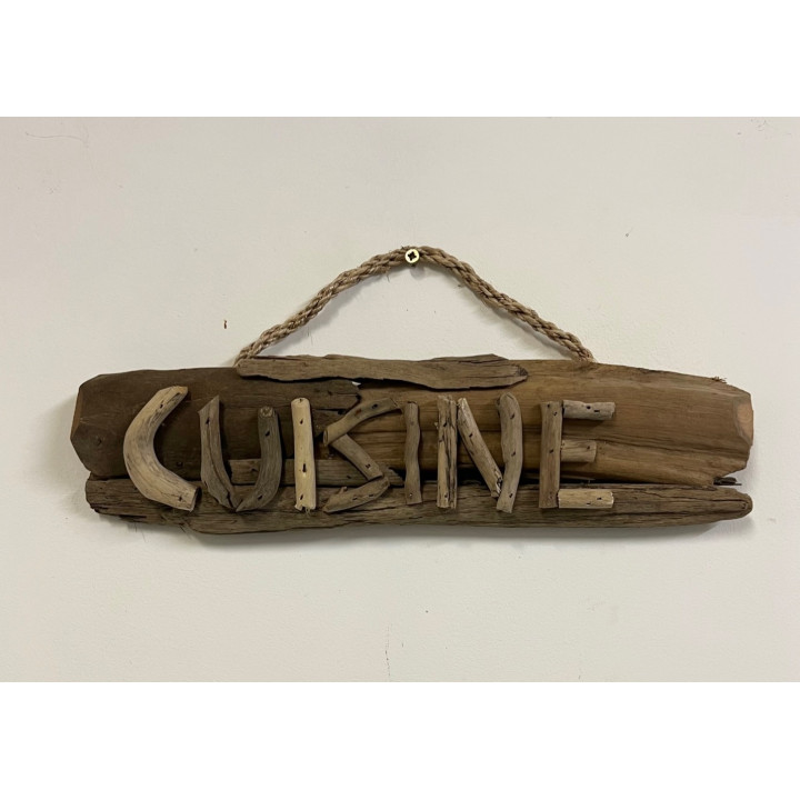 Plaque de porte assorties en bois flotté 30cm par 4