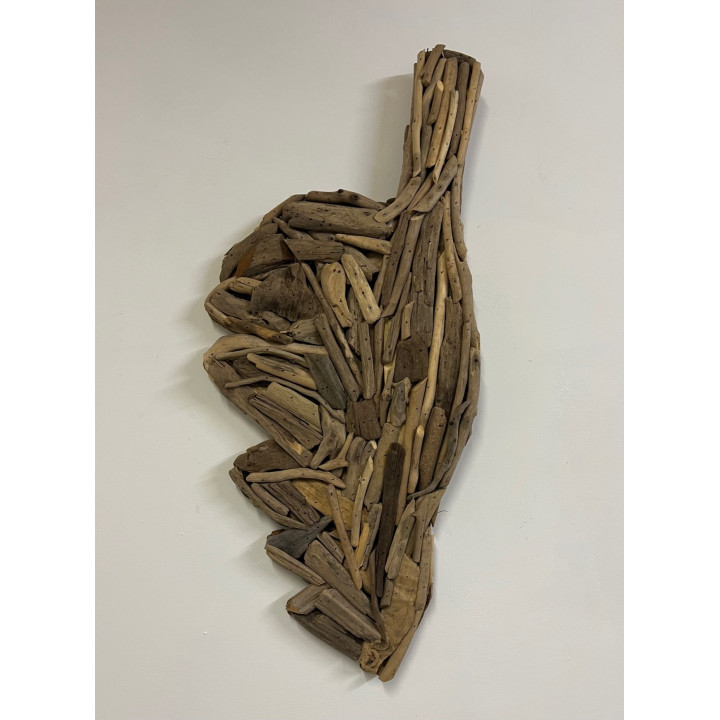 Carte de Corse bois flotté 68cm par 1