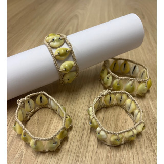 Round Towel Porcelain - Raphia lot of 12