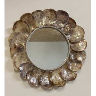 Miroir rond entouré de saddle 50cm par 1