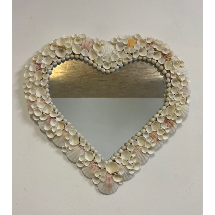 Mirror Heart Shells pecten - moonshell 30X38CM by 1