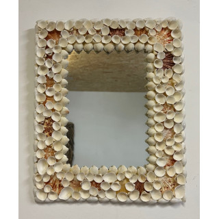Miroir Rectangle Coquillages pecten & moonshell 30X38CM par 1