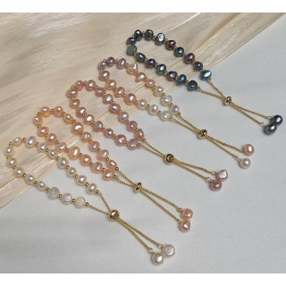 Bracelet réglable perles de culture modèles assortis par 5