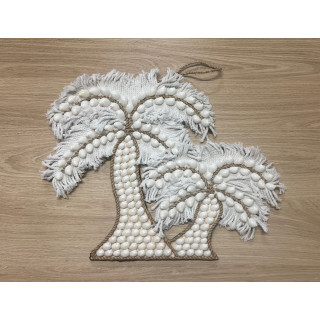 Palmiers coquillages et tissus 30x40cm par 2