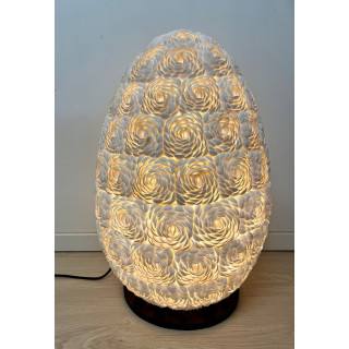 Lampe oeuf coquillages 60cm par 1