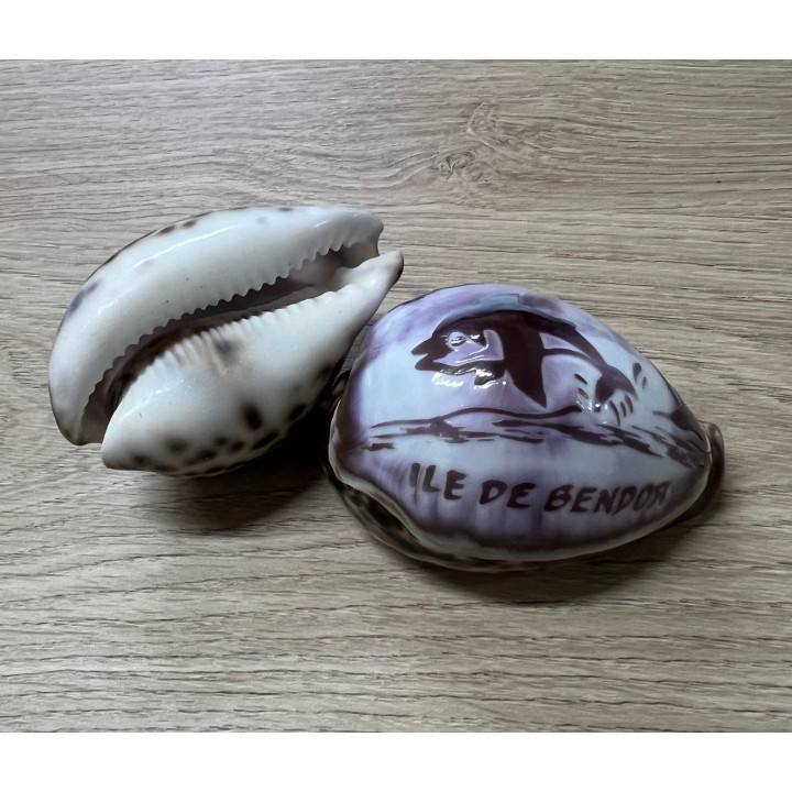 Cypraea gravées "ILE DE BENDOR" dauphin par 25