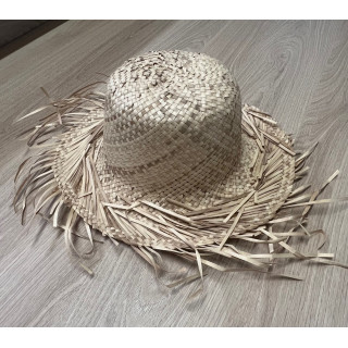 Fringed straw hat by 12