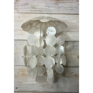 Mobile pastilles nacre capiz blanc 30cm par 3