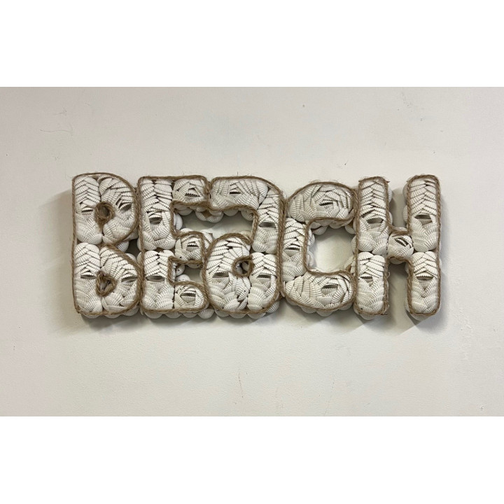 Suspension coquillage motif "beach" 30cm par 3