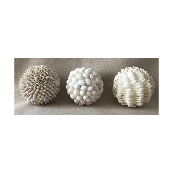 8/9cm Ball Covered with White Shelles lot of 6