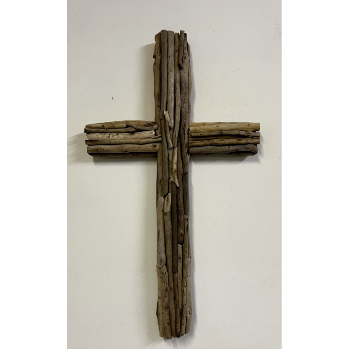 Croix bois flotté 60cm par 2