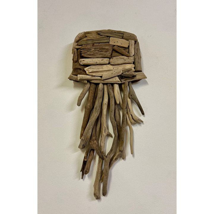 Méduse bois flotté 43x20cm par 2