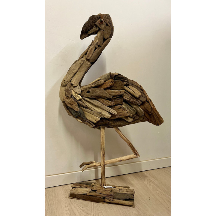 Flamand rose à poser bois flotté 87cm par 1