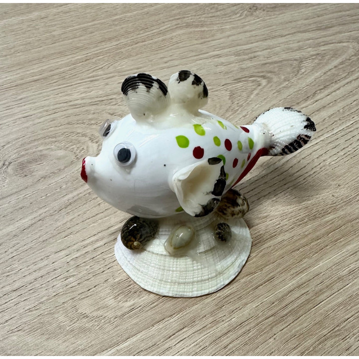 Poisson coquillages 10cm par 6