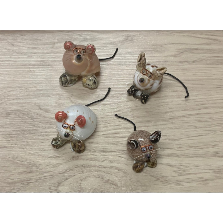 Magnet souris coquillages