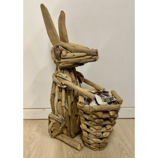 Rabbit driftwood plant holder 38 x54 cm by 1