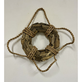 Bouée en bois flotté 31cm par 2